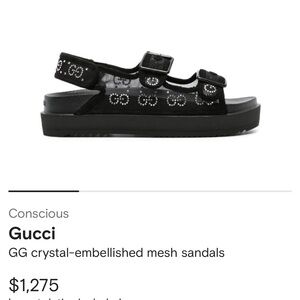 Gucci Crystal Sandals